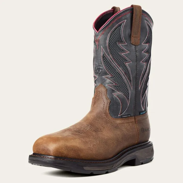 Work Boots Men Ariat WorkHog XT VentTEK Waterproof Carbon Toe Work Boot Rye Brown Work Boots Men Ariat WorkHog XT VentTEK Waterproof Carbon Toe Work Boot Rye Brown