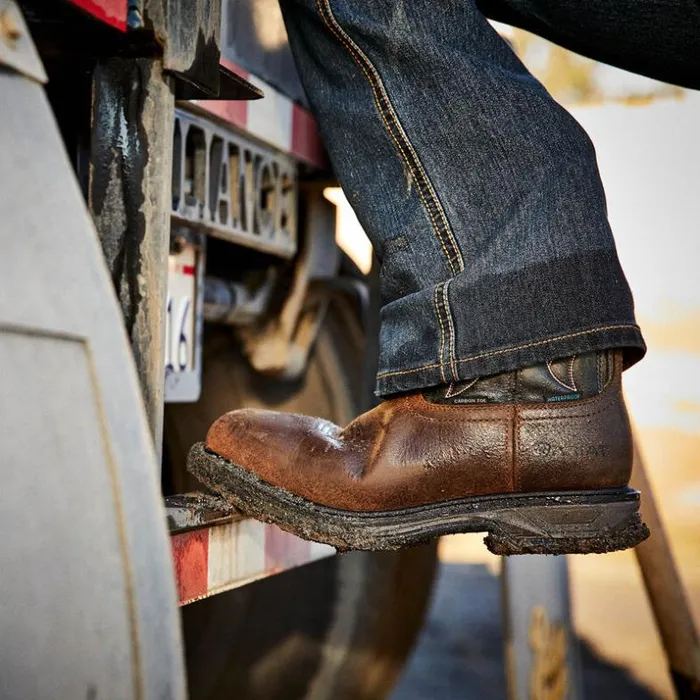 Work Boots Men Ariat WorkHog XT VentTEK Waterproof Carbon Toe Work Boot Rye Brown Work Boots Men Ariat WorkHog XT VentTEK Waterproof Carbon Toe Work Boot Rye Brown