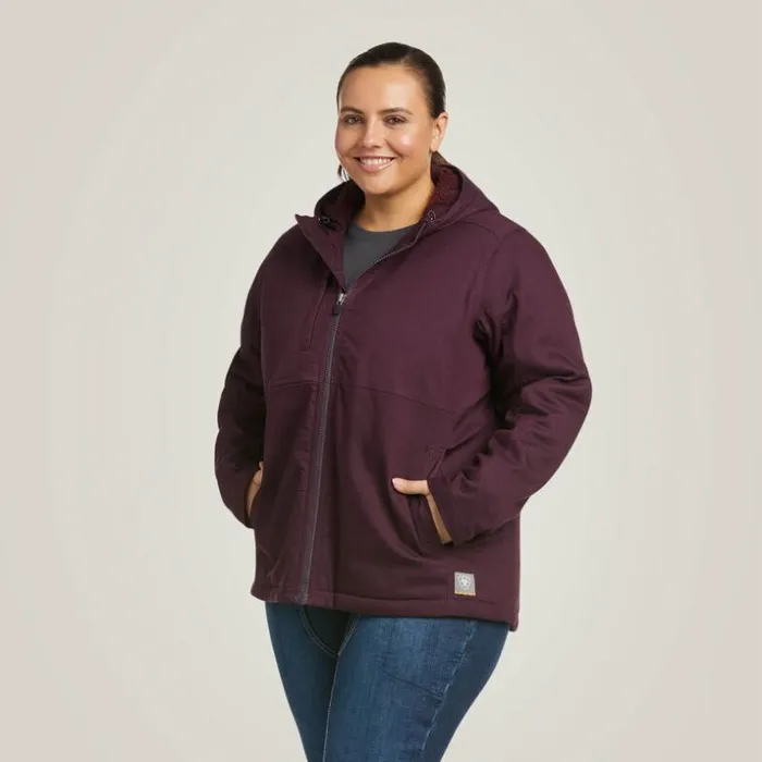 Workwear Women Ariat Rebar DuraCanvas Insulated Jacket Plum Perfect Workwear Women Ariat Rebar DuraCanvas Insulated Jacket Plum Perfect