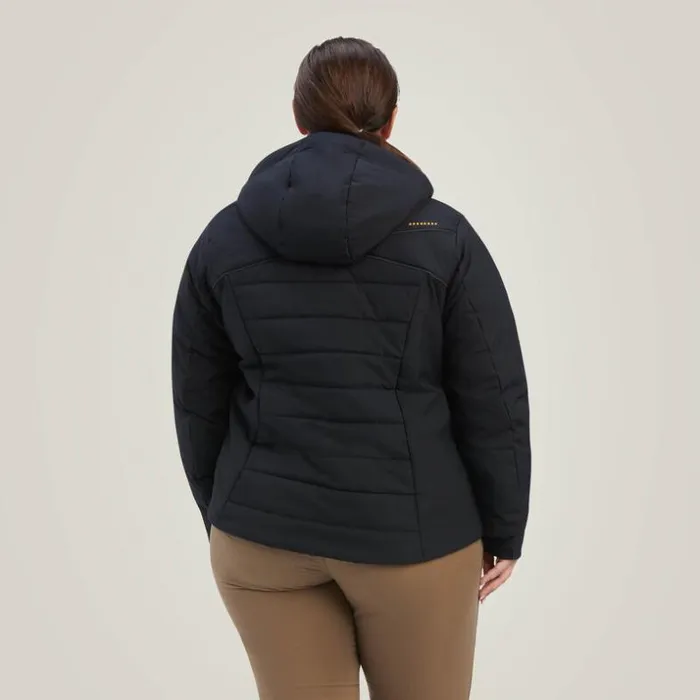 Workwear Women Ariat Rebar Valkyrie Stretch Canvas Insulated Jacket Black