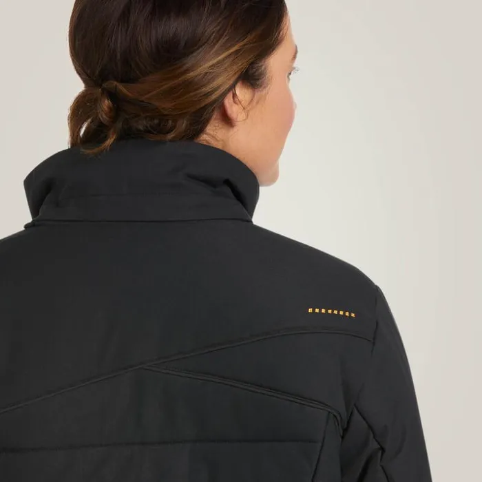 Workwear Women Ariat Rebar Valkyrie Stretch Canvas Insulated Jacket Black