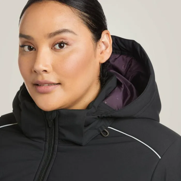 Workwear Women Ariat Rebar Valkyrie Stretch Canvas Insulated Jacket Black
