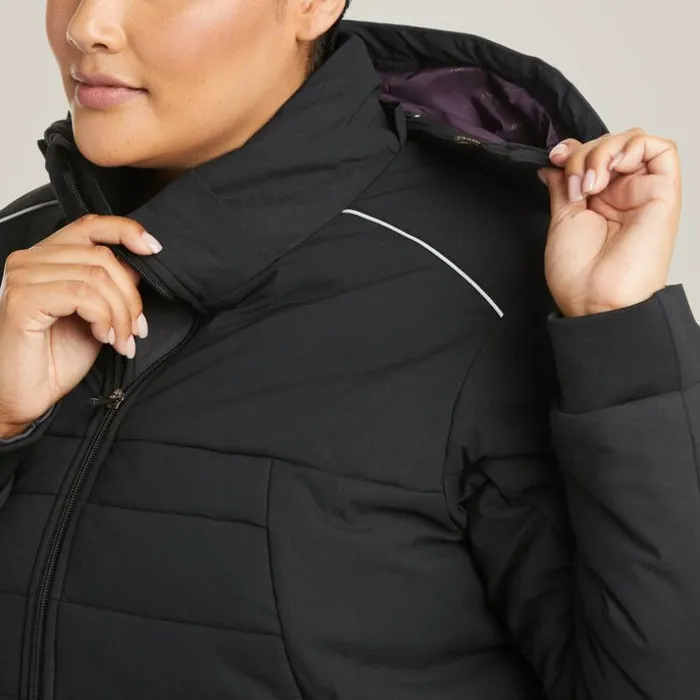 Workwear Women Ariat Rebar Valkyrie Stretch Canvas Insulated Jacket Black