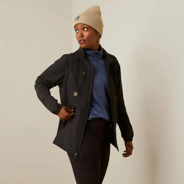 Workwear Women Ariat Rebar Weatherproof Convertible Jacket Black