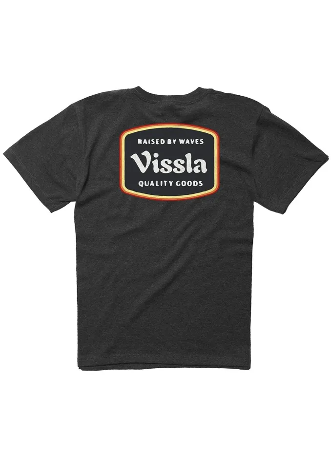 Youth Clothing Vissla Stacked Boys Tee Black Heather