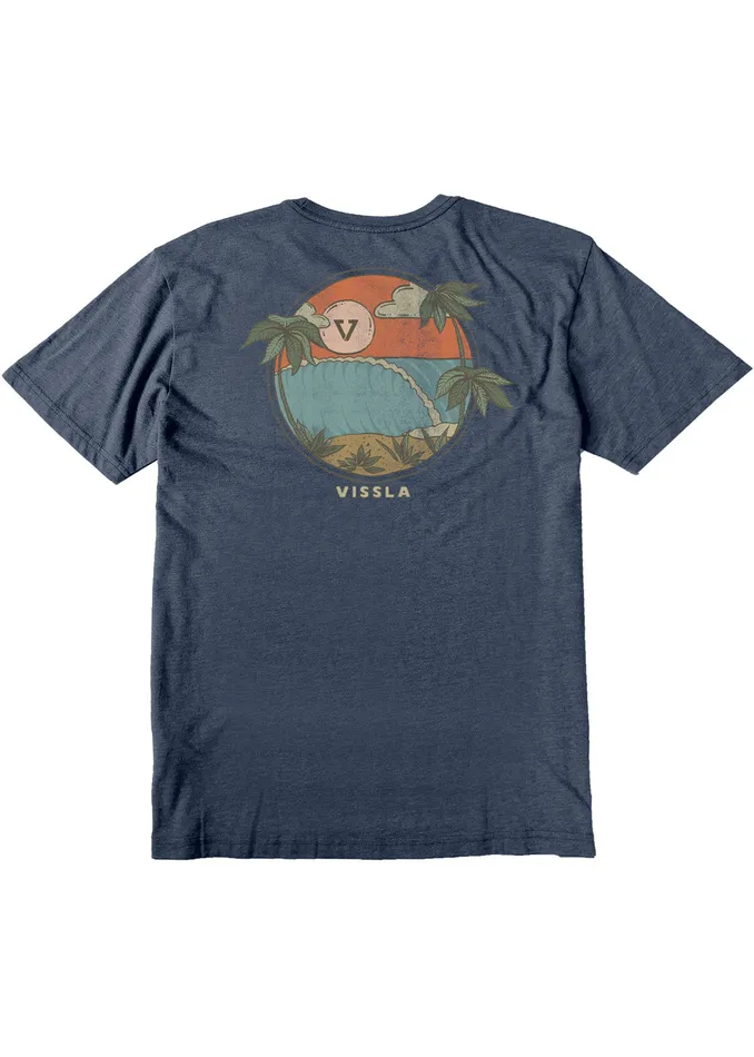 Youth Vissla Hideaway Boys Tee Navy Heather Clothing